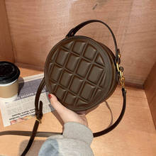 Small Checkered Round Luxury Brand Bags for Women 2021 Female Handbags Shoulder Ladies PU Leather Vintage Crossbody bags 2024 - buy cheap