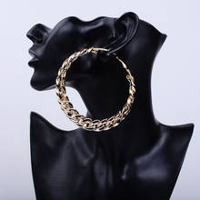 1 pair Hoop Earrings Big Circle Earrings Basketball Brincos Party Loop CCB Earrings for Women UV Jewelry 80MM Party Wholesale 2024 - buy cheap