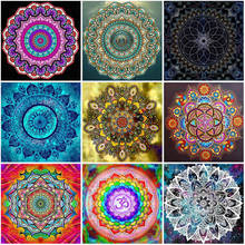 5D Diamond Painting Mandala Flowers Modern Pattern DIY Full Round Square Drill Cross Stitch Diamond Embroidery Home Decor Gift 2024 - купить недорого