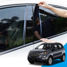 Estilo do carro pvc pilar janela do carro guarnição adesivo médio bc coluna adesivos auto acessórios externos para ford ecosport 2013-2021 2024 - compre barato