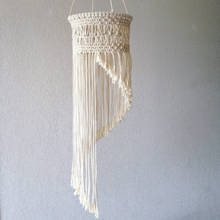 Suspensão de parede de macrame estilo nórdico, lustre artesanal, tapeçaria de algodão, para pendurar na parede, modelo de quarto, decoração boho 2024 - compre barato