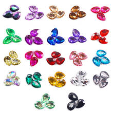 22 Colors Select 13*18mm Water Drops Teardrop Shape Sewing Acrylic Crystal Point back Rhinestone Sew on Clothing Jewelry 500pcs 2024 - buy cheap