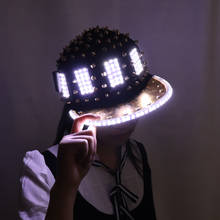 Sombrero de fiesta con luces Led que brillan en la oscuridad, vestido de baile, disfraz de Halloween 2024 - compra barato