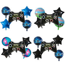 5pcs Black Gamepad Foil Balloons Game Balloon Inflatable pinata Theme party balloon Birthday party decorations kids Air Balloons 2024 - buy cheap