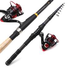 Portable fishing rod and reel set Carbon Fiber telescopic rod Cork handle carp Spinning Rod Outdoor sports fishing fish pole 2024 - buy cheap