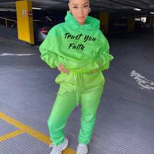 TNNAOFF  Fall Gradient Hoodie Two Piece Set for Women Letter Long Sleeve Tops Fashion Sweatpants Lounge Wear Matching Outfits 2024 - buy cheap