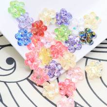 100/50 pcs Kawaii Cute Mix Colors Glitter Resin Flower Heart Round Shaped Flatback Cabochons For DIY Hair Bow Center Decor 2024 - buy cheap
