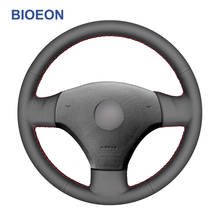 Hand Stitch Black PU Artificial Leather Steering Wheel Cover for Volkswagen Bora 2001 2002 2003 2004 2005 2024 - buy cheap