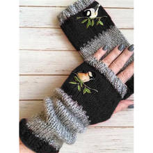 1 Pair Knitted Winter Mittens Warmer Women Fingerless Wrist Gloves Faux Fur Ladies Casual Newest Warm Accessories Outdoor Gloves 2024 - buy cheap