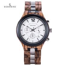 Bobo Bird Men Watches 2020 Luxury Wooden Men's Watches for Man Quartz Watches Auto Date Wristwatch Chronograph Relojes Hombre 2024 - buy cheap