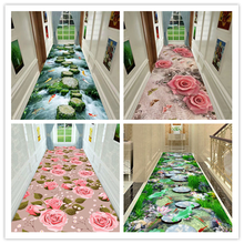 3d stereo thrill corridor aisle stair carpet Creative 3D Printed Garden Flower Hallway Carpets for Living Room Bedroom Area Rugs 2024 - buy cheap