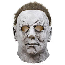 Máscara do michael myers e cosplay, capacete de látex adulto, material de fantasia para carnaval, festa assustadora, 1 peça 2024 - compre barato