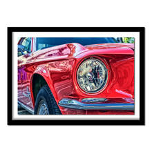 Full Square Diamond embroidery Cross stitch Sports car Full Round Diamond  red  3D DIY Diamond painting art 2024 - buy cheap