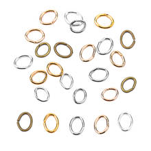 Anéis de salto abertos oval com conectores de ferro, 4x5mm 5x6mm, anéis divididos com fechos para colar, suprimentos de joalheria diy 2024 - compre barato