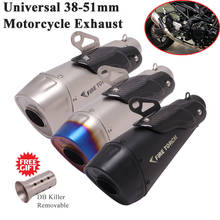 Universal 38-51mm Motorcycle GP Exhaust Pipe Escape Modified Muffler DB Killer For Ninja 250 Z900 ER6N GSXR600 R6 2024 - buy cheap
