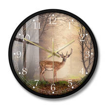 Relógio de parede decorativo silencioso, moderno relógio de parede com pingente de animais para decoração de parede 2024 - compre barato