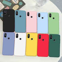 For Xiaomi A2 Case Soft TPU Silicone Case Macaron Colors Candy Black Simple Phone Back Cover 2024 - buy cheap