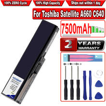 Hsabat bateria de 7500mah para toshiba satellite a660 c640 c650 c655 c660 l510 l630 l640 l650 u400 2024 - compre barato