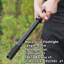 EDC Baseball Bat LED Flashlight Waterproof Super Bright Baton Aluminium Alloy Torch for Emergency and Self Defense Safety 2024 - buy cheap