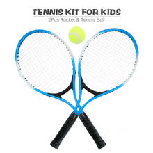 Raquetas de tenis para deportes al aire libre para niños, con 1 pelota de tenis y bolsa de cubierta, aleación de hierro, 3 colores opcionales, 2 uds. 2024 - compra barato