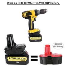 20V адаптер батареи DCA1820 для Dewalt 18V инструменты преобразования Dewalt 20V литиевая батарея DC9096 DC9098 DE9096 2024 - купить недорого