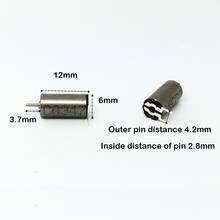 DC 1,5-3,7 V Pin Тип 612 на бесколлекторном двигателе для Микро Мини 6 мм * 12 мм полые чашки высокого Скорость вал Диаметр 0,8 мм для маленьких игрушечных моделей автомобилей 2024 - купить недорого