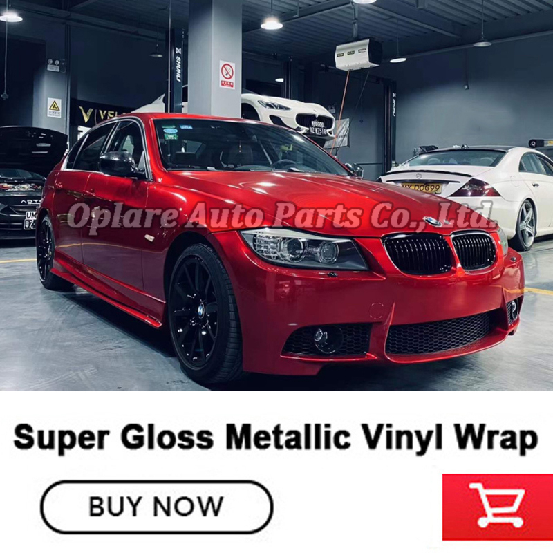 Gloss Lipstick Red Like Gloss Metallic Vinyl Wrap Roll For Car