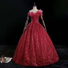 Vestidos de quinceañera Noble de lujo, vestido Formal de fiesta de baile de graduación, de encaje de gama alta, vestido Vintage de quinceañera 2024 - compra barato