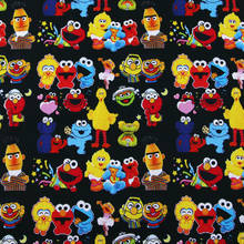 Cartoon Sesame Guys 100% Cotton Fabric for Kids Clothes Hometextile Curtain Cushion Cover DIY Needlework Material 2024 - buy cheap