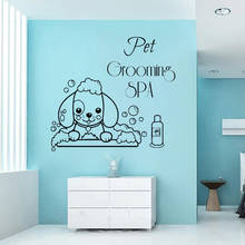 Pet Grooming dog Spa Wall Decals Pet Shop Wall Window Decor Vinyl Stickers Cute Dog Wallpaper  Animal Murals adesivo de parede 2024 - buy cheap