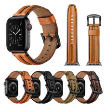 New Watchbands For Apple Watch Bands 38mm 40mm 42mm 44mm Real Leather Bracelet Belt Apple iWatch Strap Series 2 3 4 5 Wristband 2024 - buy cheap