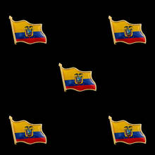 5 pçs equador bandeira lapela emblema ouro acenando bandeira emblema jóias pino broche usar em ternos & sacos de viagem 2024 - compre barato