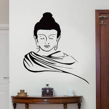 Indiano yoga buda adesivos de parede vinil decoração para casa arte design interior quarto religião decalques murais removíveis 3b64 2024 - compre barato