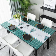 Toalha de mesa em pvc com estampa, toalha de mesa à prova d'água, resistente ao desgaste, para decoração de festas 2024 - compre barato
