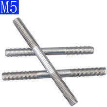 M5 x0.8 20mm - 250mm Metric 304 Stainless Steel Double End Threaded Stud Bolts Screw Rod 2024 - buy cheap