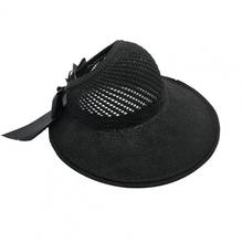 Складная соломенная шляпа с широкими полями и защитой от ультрафиолета 2024 - купить недорого