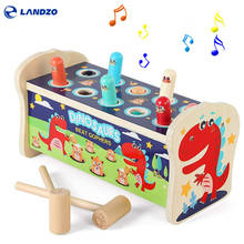 Landzo Hammer Pounding Bench Toys Wooden Pounding Bench with Hammer Kids Preschool Toys Educational  Toy Fun Games for Kids 2024 - buy cheap