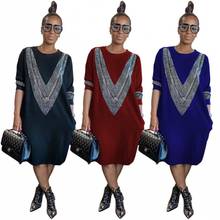 African Dresses for Women 2020 Africa Clothing African  Long Stick Diamond SLeeve Dress  African Clothing  African Dress Women 2024 - buy cheap