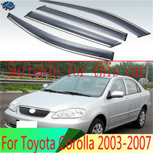 Visera Exterior de plástico para Toyota Corolla, parasol para ventana, protector contra la lluvia, Deflector, 4 Uds., 2003-2007 2024 - compra barato