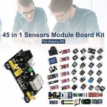 Módulos sensores 45 em 1 kit de iniciante para arduino, melhor que 37em em 1 kit de sensor 37 em 1 2024 - compre barato