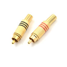 4pcs/lot RCA Connector Male Jack Plug AV Plugs For PC Audio Vedio Welding DIY Parts Metal Spring Gold Red Black 2024 - buy cheap