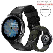 L s tamanho active2 20mm pulseira de relógio para samsung ativo 2 40mm 44mm tecido lona pulseira de pulso para amazfit bip gtr gts 2024 - compre barato