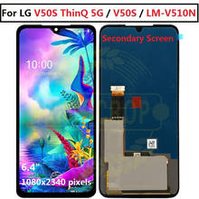 Для LG V50S ThinQ 5G ЖК-дисплей Дисплей кодирующий преобразователь сенсорного экрана в сборе среднего экрана для LG V50S LM-V510N ЖК-дисплей замена аксессуар 2024 - купить недорого