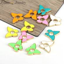 10PCS, Metal Enamel Butterfly Charm Spacer Beads Connector Beads for Jewelry Making DIY Bracelet Necklace Earrings 2024 - buy cheap