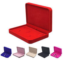 Caixa de joias de veludo, 17x12x3.5cm, colar, caixa de presente para jeverly, conjunto com caixa de armazenamento e 6 cores para escolher 2024 - compre barato