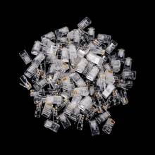 25/100Pcs Gold Plated RJ45 Net Network Cables Modular Plug Cat5 CAT5e Connector 8P8C Modular Rj45 Plug Terminals 2024 - buy cheap