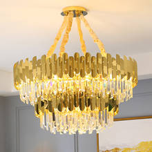 Modern Crystal Chandelier Large Lighting Luster For Foyer Bedroom Golden Stainless Steel luxury lamp Deco Manggic Lighting 2024 - buy cheap