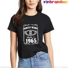 Retro Vintage 56th Birthday Perfect Blend Old No.1 T shirt 1965 gift Idea Tee Tops Born in 1965 Classic 56 Years Old female tops 2024 - buy cheap