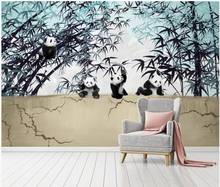 custom photo 3d wallpaper European hand painted panda bamboo forest room home decor 3d wall murals wallpaper for walls 3 d 2024 - buy cheap