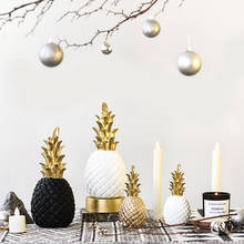 Nordic Resin Pineapple Ornaments Golden Ananas Fruit Crafts Living Room Desktop Home Decoration Accessories Modern Figurines ZM 2024 - buy cheap